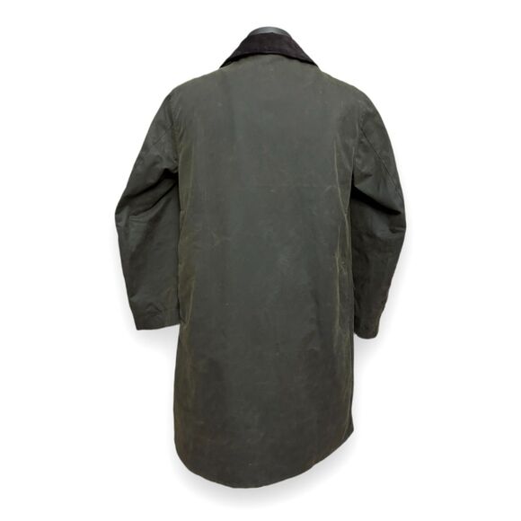 Barbour Icons Haydon Waxed Double-Breasted Coat Jacket NWT Mens Medium Olive D/C - Picture 3 of 16